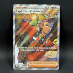 Pokemon Explorer’s Guidance 200/162 NM Full Art Ultra Rare Temporal Forces - Image 1