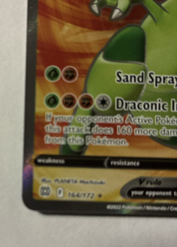 Flygon V Full Art Brilliant Star (SWSH09) Ultra Rare #164/172 Pokemon 2022 NM - Image 2