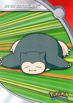 Pokemon #143 Snorlax Card HV14 Series 3 Heroes & Villains Topps TV Animation - Image 1