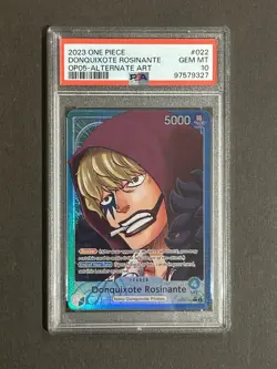 Donquixote Rosinante PSA 10 GEM MT 2023 One piece OP05-ALTERNATE ART LEADER - Image 1