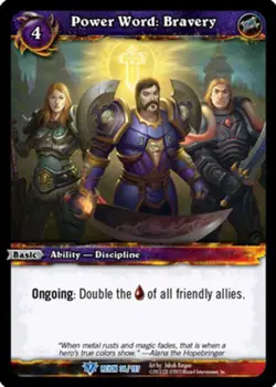 World of Warcraft TCG Power Word: Bravery - Reign of Fire 34/197 - Image 1