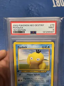 PSA 9 MINT Psyduck 79/105 Pokemon 2002 Neo Destiny Common 1st Edition Vintage - Image 3