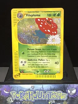 Pokemon Card Vileplume H31/H32 Aquapolis Holo Rare WOTC Swirl Played - Image 1
