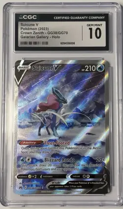 CGC 10 Suicune V 2023 Crown Zenith GG38/GG70 Galarian Gallery Pokemon Card - Image 1