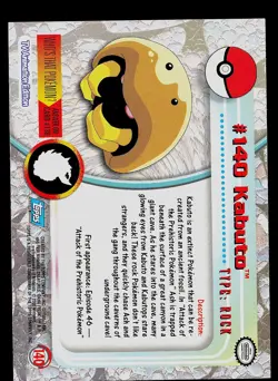 Pokemon Card - Topps Non Foil TV Animation Edition Kabuto #140 - Image 2