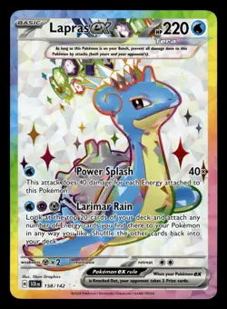Lapras ex 158/142 Ultra Rare Stellar Crown Pokemon Card - Image 1