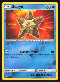 Staryu - 13/68 - Reverse Holo Common - Hidden Fates - Pokemon Card - Image 1