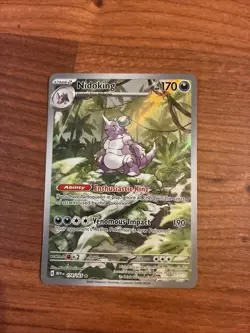 Pokemon TCG Nidoking Scarlet & Violet 151 Illustration Rare Card 174/165 - Image 1