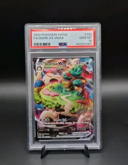 PSA 10 Snorlax Vmax 142/202 Pokemon Sword and Shield Holo Graded Card - Image 1