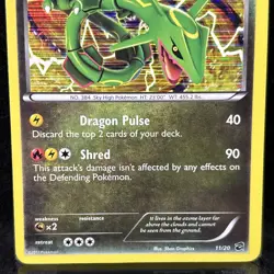 Rayquaza 11/20 Holographic Holo Rare Dragon Vault 2012 Pokemon Card - Image 2