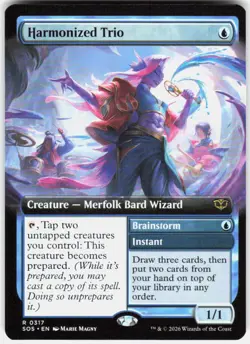 Harmonized Trio Extended Art 317 Secrets of Strixhaven Magic the Gathering - Image 1