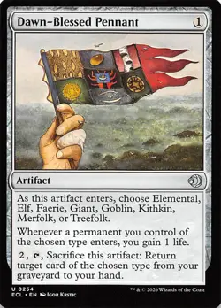 Dawn Blessed Pennant 254 Lorwyn Eclipsed Magic the Gathering - Image 1