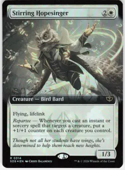 Stirring Hopesinger Extended Art Foil 314 Secrets of Strixhaven MTG - Image 1