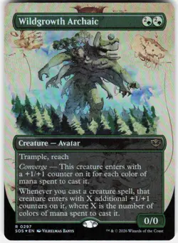 Wildgrowth Archaic Borderless Foil 297 Secrets of Strixhaven Magic the Gathering - Image 1