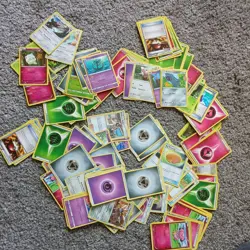 JOBLOT VARIOUS POKEMON CARDS BUNDLE CARD COLLECTION COLLECTABLE HOLO RARE TCG - Image 1