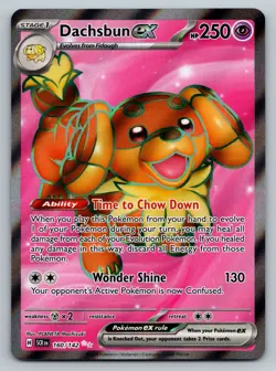 Pokemon - Stellar Crown - Dachsbun ex 160/142 - Ultra Rare Holo NM - Image 1