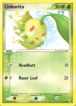 Chikorita 51/115 Unseen Forces Pokemon - Image 1