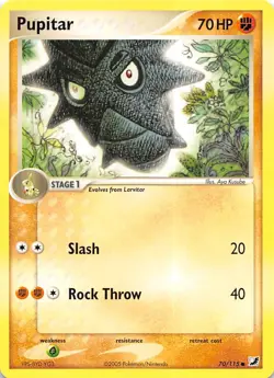 Pupitar 70/115 Unseen Forces Pokemon - Image 1