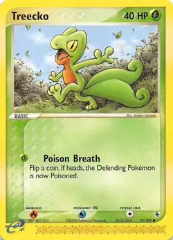 Treecko 75/109 Ruby and Sapphire Pokemon - Image 1