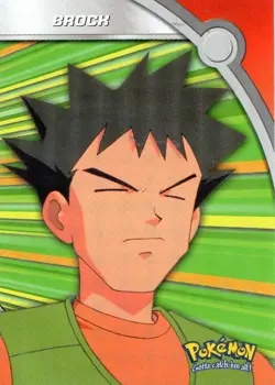 Pokemon Brock Card HV8 Heroes & Villains Topps TV Animation Edition - Image 1