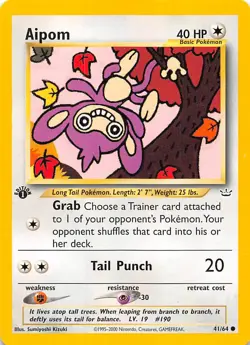 Aipom 1st Edition 41/64 Neo Revelation Pokemon - Image 1