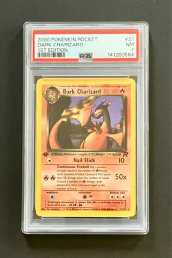 2000 Pokemon Team Rocket #21 Dark Charizard 1st Edition Rare PSA 7 NM Fresh Grad - Image 1