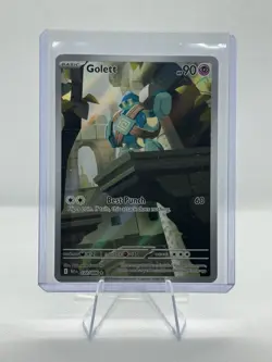 Pokemon Golett 122/086 Sv: Black Bolt Illustration Rare Holo 90 HP Best Punch - Image 1