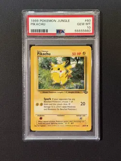 1999 POKEMON JUNGLE #60 PIKACHU PSA 10 - Image 1