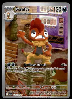 Scrafty 139/086 Illustration Rare White Flare Pokemon Holo Near Mint/LP - Image 1