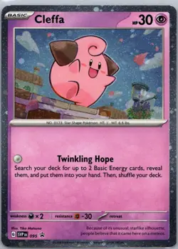 Pokemon TCG Cleffa 95/215 Scarlet & Violet Black Star Promos Holo NM - Image 1