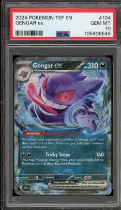 Pokemon Gengar ex Temporal Forces Double Rare #104 PSA 10 Gem Mint - Image 1