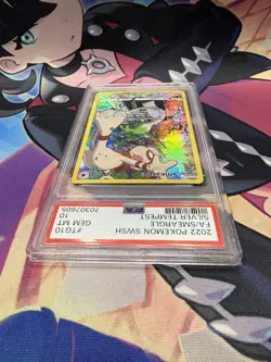 2022 POKEMON SWORD & SHIELD SILVER TEMPEST #TG10 FULL ART/SMEARGLE PSA 10 - Image 3