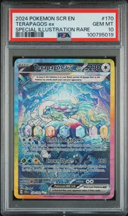 PSA 10 Terapagos ex 170/142 SIR Stellar Crown SCR Pokemon Card - Image 1