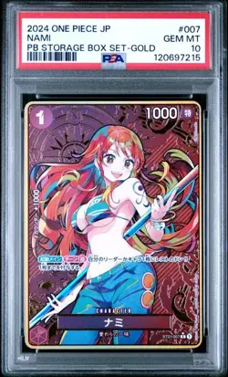 PSA 10 Nami ST01-007 Gold Parallel Storage Box Set 2024 ONE PIECE Card Japanese - Image 1