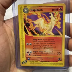 Pokemon Rapidash 51/53 WOTC Black Star Promo E Series Pokemon Card LP Rare Vtg - Image 1