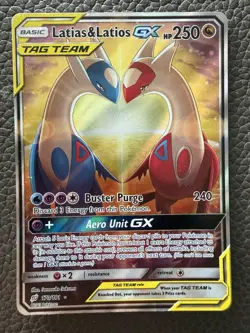 Pokemon TCG Latias & Latios GX 2019 170/181 Team Up Ultra Rare Alt Art Tag Team - Image 1