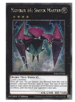 RA04-EN166 Number 16: Shock Master - Quarter Century Secret Rare Card 1st Edit - Image 1