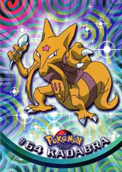 Pokemon #64 Kadabra Card Black Label Topps TV Animation Edition - Image 1