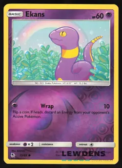 Ekans - 25/68 - Reverse Holo Common - Hidden Fates - Pokemon Card - Image 1