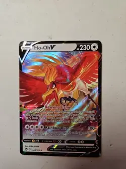Pokemon TCG Ho-Oh v Silver Tempest Card 140/195 Holo Ultra Rare - Image 1