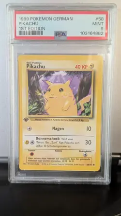Pikachu 1st Edition Yellow Cheeks PSA 9 1999 Pokemon Game #58 German - Image 1