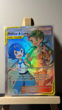 Pokemon TCG Mallow & Lana Cosmic Eclipse 231/236 Holo Full Art NM - Image 1