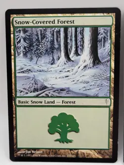 Snow-Covered Forest x4 LP MTG Coldsnap Basic Snow Land Playset - Image 2