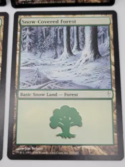 Snow-Covered Forest x4 LP MTG Coldsnap Basic Snow Land Playset - Image 5