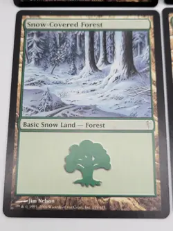 Snow-Covered Forest x4 LP MTG Coldsnap Basic Snow Land Playset - Image 4