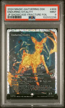 2024 MTG DUSKMOURN: HOUSE OF HORROR JPN SC-FRACTURE FOIL ENDURING VITALITY PSA 9 - Image 1