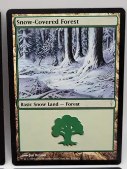 Snow-Covered Forest x4 LP MTG Coldsnap Basic Snow Land Playset - Image 3