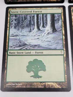 Snow-Covered Forest x4 LP MTG Coldsnap Basic Snow Land Playset - Image 4