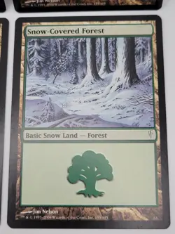 Snow-Covered Forest x4 LP MTG Coldsnap Basic Snow Land Playset - Image 5