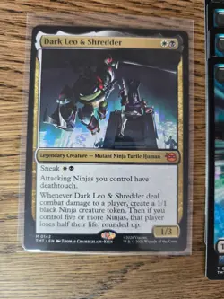 Dark Leo & Shredder MTG Teenage Mutant Ninja Turtles Mythic NM + Ninja Tokens - Image 2